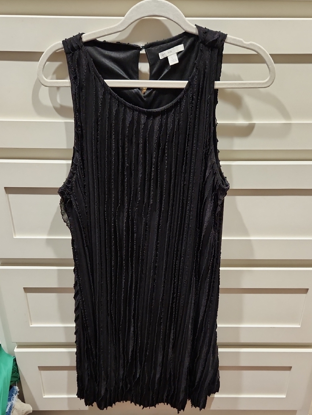 Est. 1946 Sleeveless Black Pleated Dress -